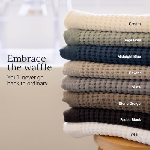 GILDEN TREE Waffle Towels for Bathroom Luxury 100% Cotton Bath Towels, Quick - Image 6