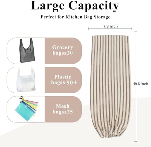TOGETRUE Plastic Bag Holder, Wall Mount Grocery Bag Holder, Reusable Trash Bags - Image 3