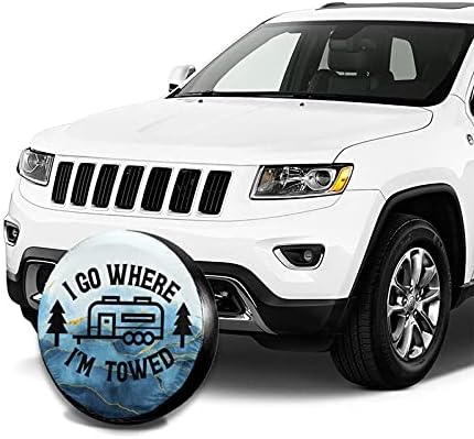 Siski I Go Where I'm Towed Spare Tire Cover Wheel Protectors Weatherproof - Image 4