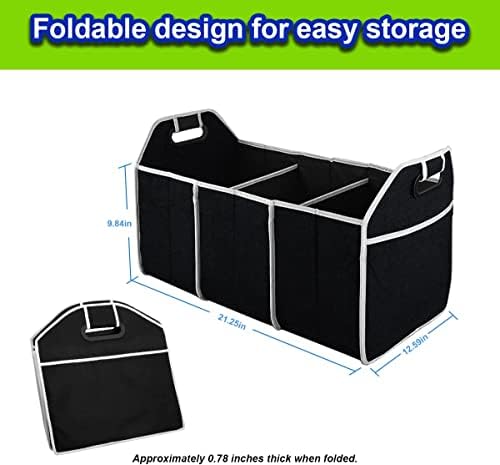 Car Trunk Organizer, Portable Foldable Waterproof Auto Storage Bag - Image 2