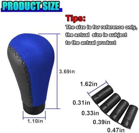 ZIMISI 5 Speed Shifter Knobs, Leather Car Gear Shift Knob - Image 2