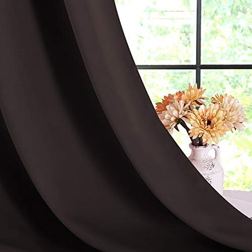 NICETOWN Blackout Curtain Panels, 1 Pair, 34 x 63-inch, Toffee Brown - Image 5