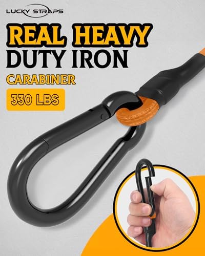 8 Pack 24" Carabiner Bungee Cords Heavy Duty Outdoor, 190 Lb Break Strength - Image 3
