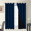 Yakamok Dark Blue 100% Blackout Curtains 63 Inches Long 52" Wide 2 Panels by Yakamok