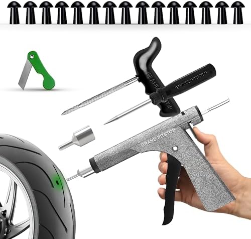 GRAND PITSTOP Tubeless Tire Gun Puncture Repair Kit by GRANDPITSTOP
