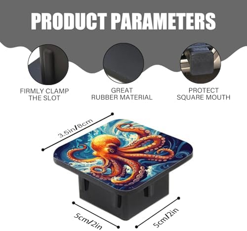 Hitch Cover Fits for 2-Inch Hitch, Octopus Amidst The Surging Ocean Waves - Image 3
