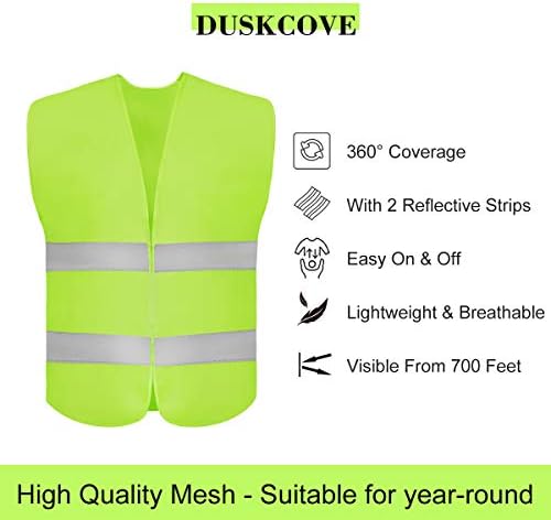 DUSKCOVE 10 Pack High Visibility Safety Vest - Image 2