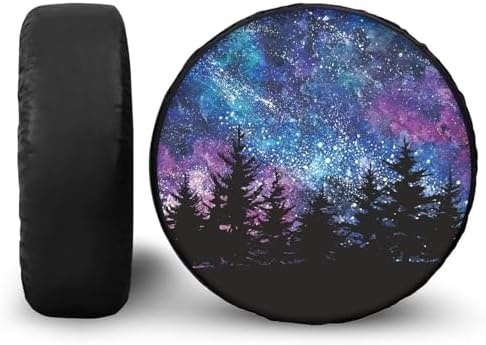 Forest Spare Tire Cover PU Leather, Weatherproof Wheel Protectors Tyre Covers by YGFLPPV