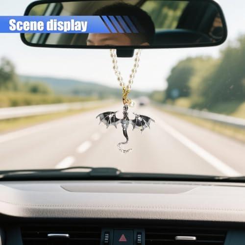 Bling Dragon Car Rear View Mirror Charm - Image 5
