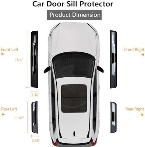 4Pcs Car Door Sill Protector Trim - Image 6