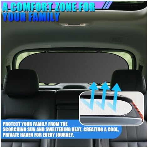 Craedli 38.97 x 19.68 Inch Car Rear Window Sunshade - Image 6