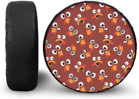 Thanksgiving Turkey Face Spare Tire Cover PU Leather, Fit - Image 2