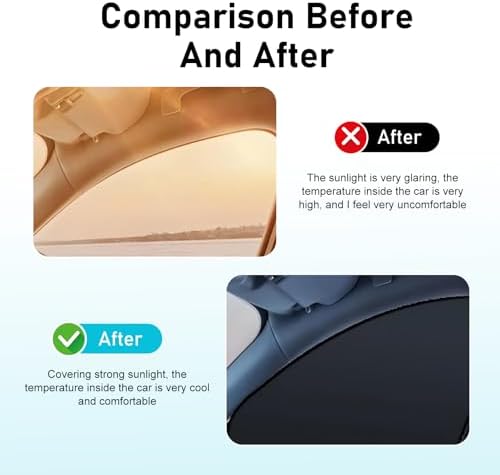 4 PCS Car Side Window Sun Shades, Heat & Sun Blocking Insulation Shade - Image 5
