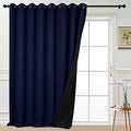 Yakamok Navy Blue Blackout Patio Door Curtain Panels W100 x L108, 1 Panel by Yakamok