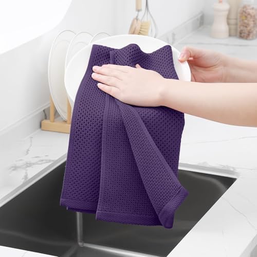 Homaxy 100% Cotton Waffle Weave Kitchen Dish Towels 24-Pack - Image 4