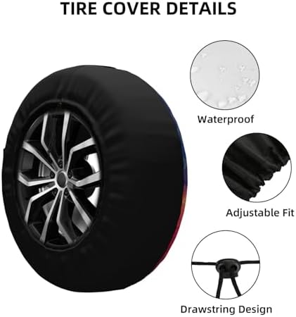 Abstract Mountain Sunset and Deer Spare Tire Cover Wheel Protectors - Image 3