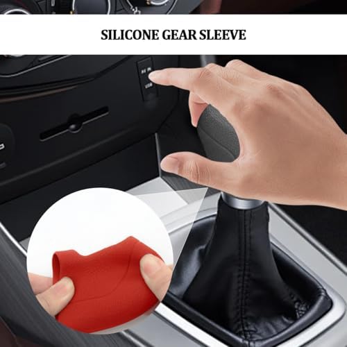 Car Gear Shift Knob Cover, Comfortable Silicone Anti-Skid Vehicle Shifter Stick - Image 3