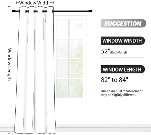 SimpleHome Grey to White Ombre Room Darkening Curtains 84 inches, 1 Panel - Image 2