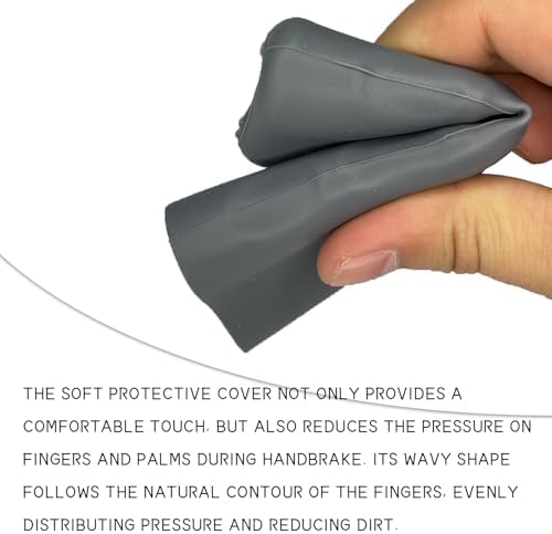 Car Handbrake Cover, Soft Silicone Wavy Brake Grips Protector, Anti-slip Auto - Image 6
