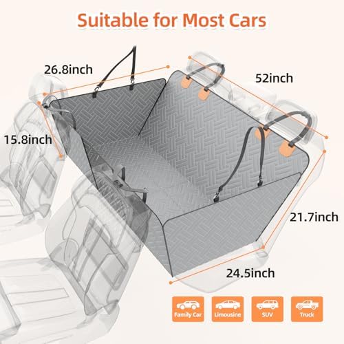 Back Seat Extender for Dogs, Hard Bottom Car Seat Cover for Dogs - Image 3