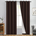 Yakamok Brown 100% Blackout Curtain Panels 84 inches, 2 Panels by Yakamok