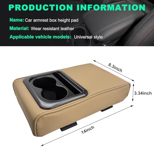 Car Center Console Armrest Pillow, Memory Foam Auto Armrest Box Cover - Image 2