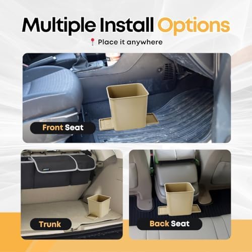 Car Trash Can with Stability Wings – Leakproof Portable Garbage Bin - Image 4