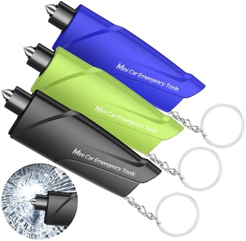 RAPUDA Window Breaker Seatbelt Cutter, 3-in-1 Mini Glass Breaker, 3 Pack Car by RAPUDA