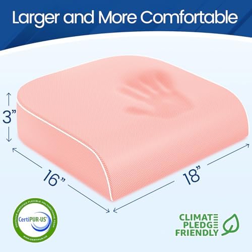 SweetSlubr Seat Cushion, Chair Pad, Memory Foam Tailbone Pain Relief - Image 2