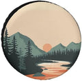 Spare Tire Cover 14 Inch Mountain Adventure Wheel Protectors Weatherproof Wheel by HighonHi