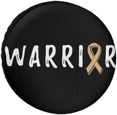 Warrior Childhood Cancer Awareness Tire Covers, Dust-Proof Weatherproof Wheel by Unknown