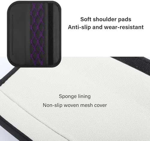2PCS Car Seat Belt Cover Pads, Leather Seatbelt Covers Protect Shoulder and - Image 4