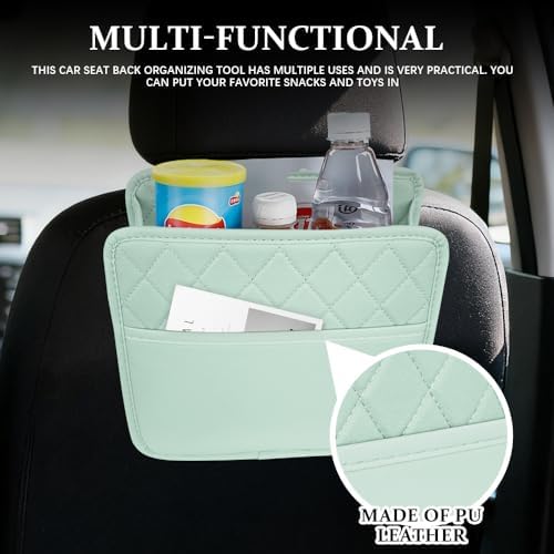 Car Seat Back Organizer, Leather Backseat Hanging Storage Bag, Car Large - Image 6