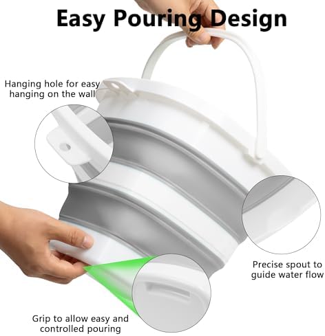 Collapsible Bucket, 2.6 Gallon 10L Mop Bucket - Image 4