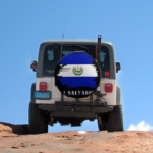 Generic Vintage El Salvador Flag Tire Covers, Dust-Proof Weatherproof Wheel - Image 5
