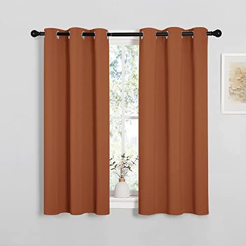 NICETOWN Window Curtains Blackout Drapes, 1 Pair, 34 by 45-in, Burnt Orange by NICETOWN