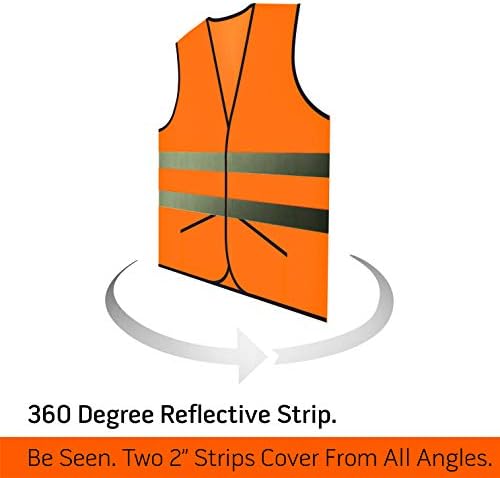 PeerBasics Pocket Safety Vest Bulk Pack Reflective High Visibility Men Women - Image 5
