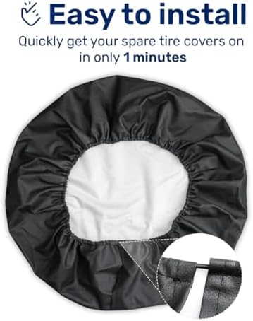 GENANY Butterfly Floral Thick PVC Leather Spare Tire Cover Size 14 - Image 4