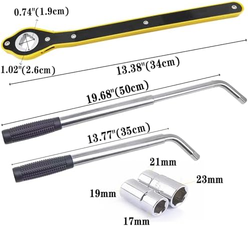 4PCS Car Wrench Set, 14-20Inch Telescoping Lug Nut Wheel Wrench - Image 4
