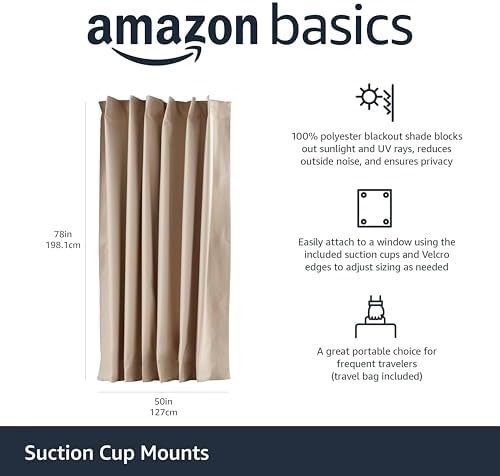 Amazon Basics Portable Blackout Curtain Shade - Image 2