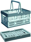 Collapsible Plastic Storage Crate - 20L Folding Organizer Basket Portable by Unknown