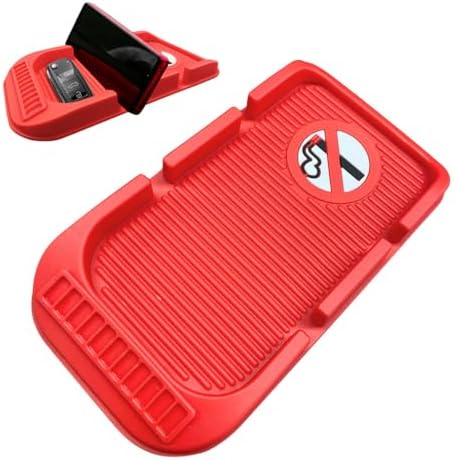 Car Dashboard Anti-Slip Mat Cell Phone Holder, Double-Groove Sticky Gripping by smilfuy
