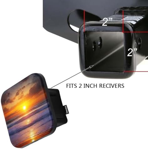 Swono Sunset Oversea Trailer Hitch Cover Plug Tropical Ocean Beach Sunlight - Image 3