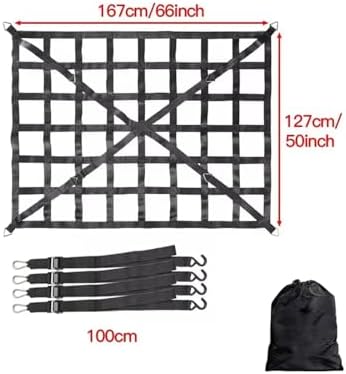 Cross Rail Roof Rack Trunk Rooftop Net Mesh Cargo Truck Trailer Dumpster Extend - Image 3
