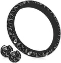 Horror Steering Wheel Cover Skull 15In + 2 Horror Skull Car Cup Coasters by Unknown
