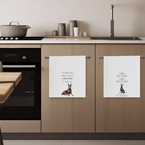 Funny Doberman Dish Towels Set - Image 5