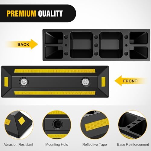 Nilight Rubber Parking Curb Wheel Stop - Image 6