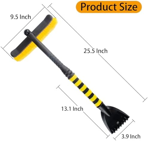 25.5" Car Snow Brush and Detachable Ice Scraper, Snow Shovel - Image 2