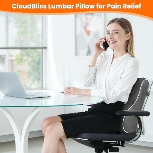 CloudBliss XL Lumbar Support Pillow, Memory Foam - Image 2
