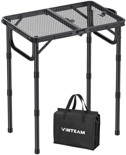 VINTEAM Camping Folding Grill Table | 3 Adjustable Heights | Lightweight by VINTEAM
